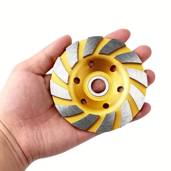 Spriggy 4" Turbo Diamond Grinding Cup Wheel - Heavy Duty, 12 Segments